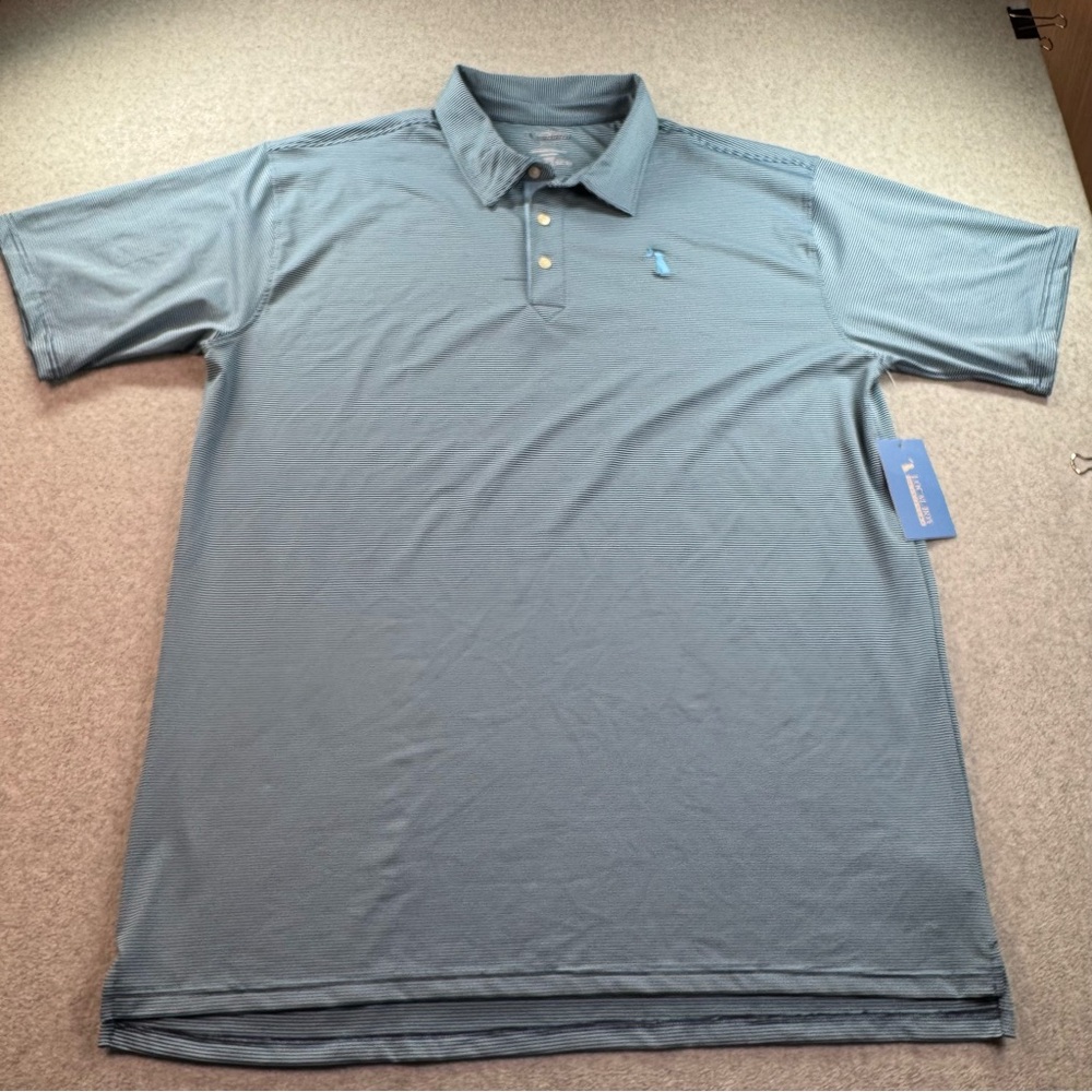 NWT Local Boy Outfitters Palms Polo Blue Striped Embroidered Logo 3XL - Picture 2 of 10